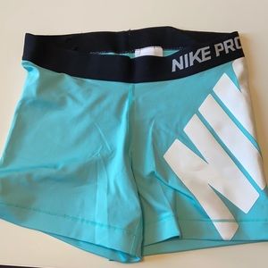 Teal Nike Pro Compression Shorts